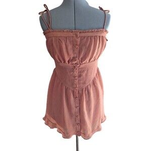 Sweet Pot Womens Peachy‎ Orange Castlecore Inspired Sundress Sz 8 Summer Party